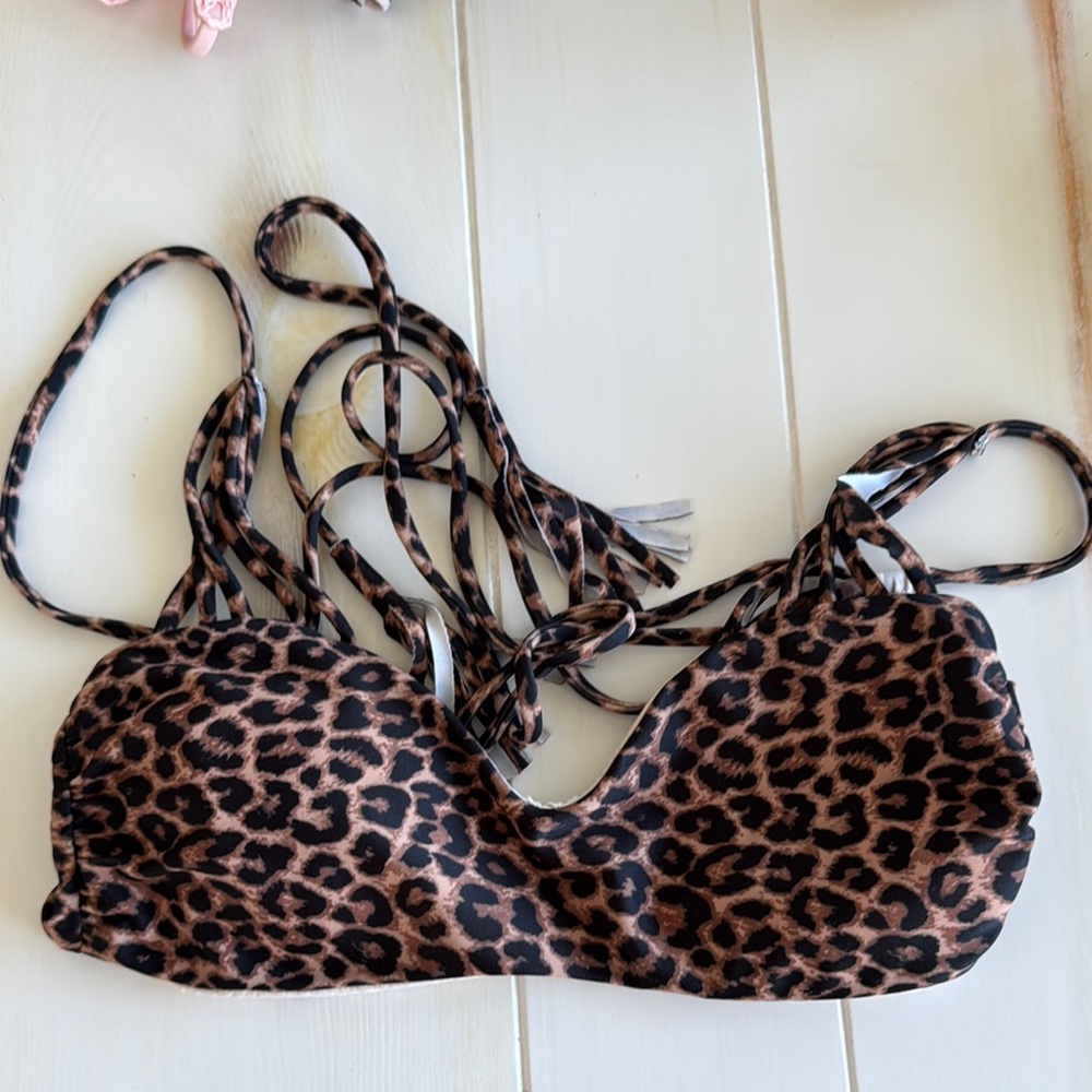 Acacia Leopard Print Bikini Top